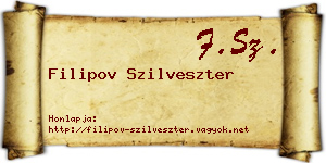 Filipov Szilveszter névjegykártya